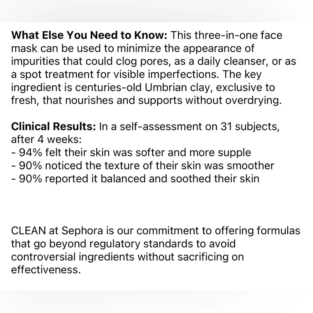 🌿 FRESH Umbrian Clay Pore Purifying Face Mask